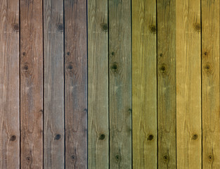 wooden boards in five colors