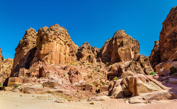 View of rocks at Petra