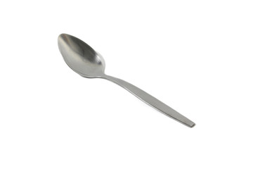 single simple normal spoon isolated on white background with clipping path