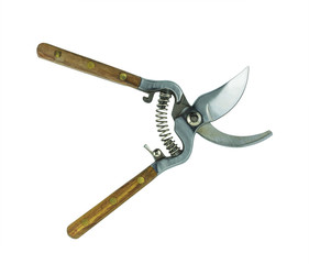 Pruning Shears isolated on white background with clipping path.