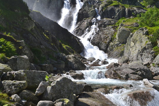 Fototapeta góry Tatry - wodospad Wielka Siklawa