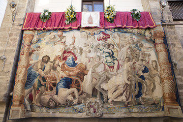Tapices en la catedral de Toledo