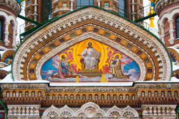Obraz premium Detail of Church of Savior on Spilled Blood, St. Petersburg, Russia