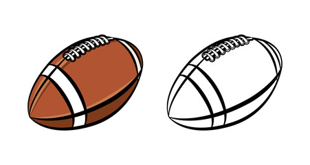 American Football Ball Illustration