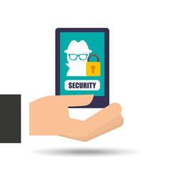 hand holding security icon