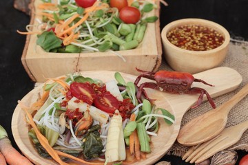 Salad spicy young sunflowers seedling is delicious.