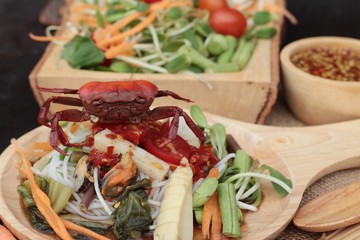 Salad spicy young sunflowers seedling is delicious.