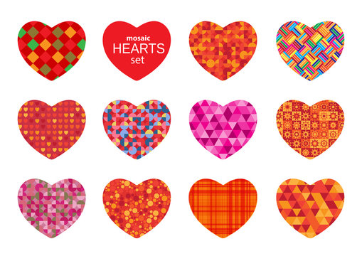 mosaic hearts set