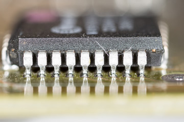 A chip on board. macro