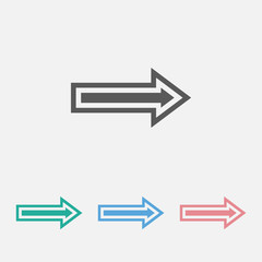 arrow points to the right icon