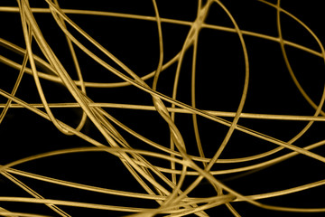 yellow cable on the black background. The inversion