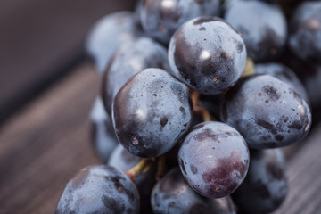 black grapes close up