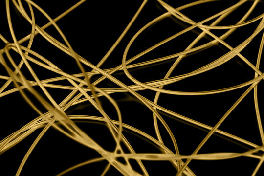 yellow cable on the black background. The inversion
