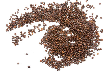 coffee beans on a white background