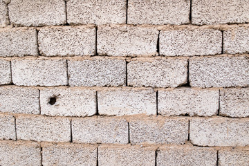 brick wall as background with slag