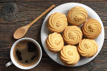 Coffee cup with cookies