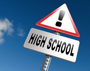 high school sign