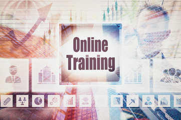 Business Online Training collage concept