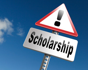 Scholarship or grant for university or college education study funding application for school funds..