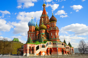 Fototapeta na wymiar Moscow St. Basil's Cathedral kremlin church