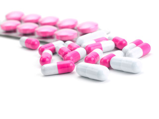 Obraz na płótnie Canvas vitamins, pills and tablets