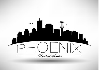 Fototapeta premium Vector Phoenix City Skyline Design