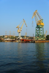 Fototapeta na wymiar Shipbuilding and ship repair yard