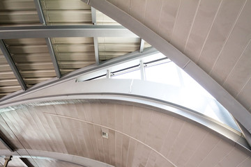 the roof of an railway station