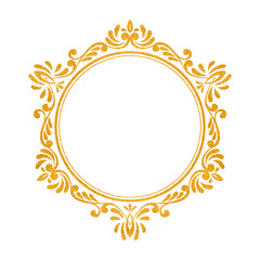 Elegant luxury vintage gold floral frame