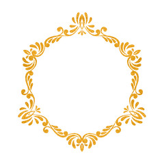 Elegant luxury vintage gold floral frame