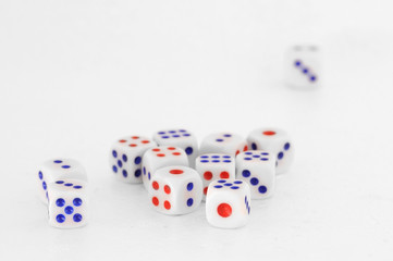Dices for play game, business concept