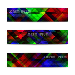 Fototapeta premium A set of web banners, vector illustration.