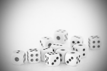 Dices for play game, business concept