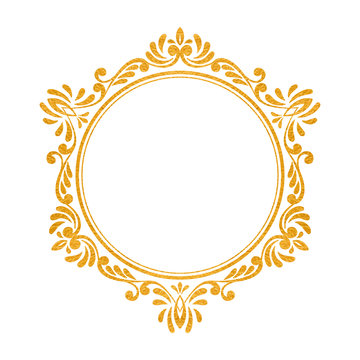 Elegant Luxury Vintage Gold Floral Frame