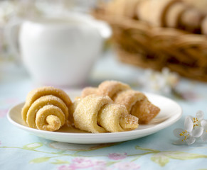 Homemade croissant cakes for breakfast