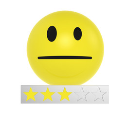 Smiley mit neutraler Bewertung