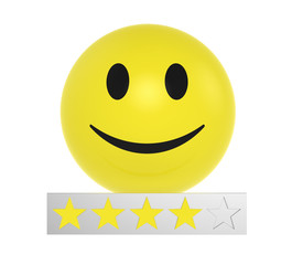 Smiley mit positiver Bewertung