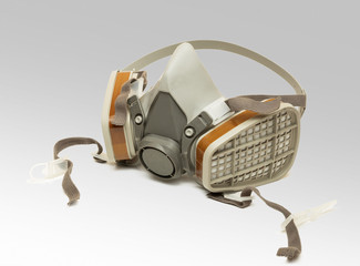 Respiratory Equipment for work, isolated on white background