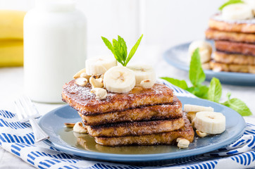 French toast with banana