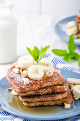 French toast with banana