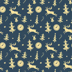 Christmas background, seamless tiling pattern texture vintage