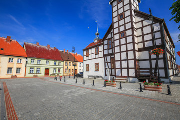 Obraz premium Nowe Warpno / rynek miejski