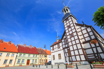 Obraz premium Nowe Warpno / rynek miejski