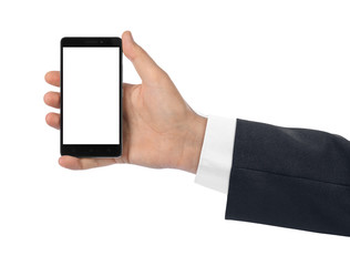 Hand with smartphone