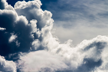 colorful dramatic sky with cloud at sunset