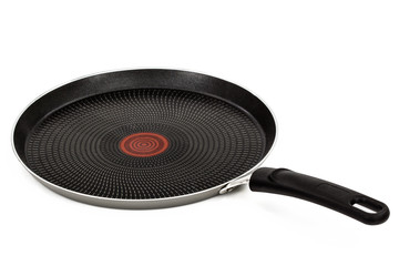 Frying pan, isolated on white background, with clipping path