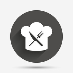 Chef hat sign icon. Cooking symbol.