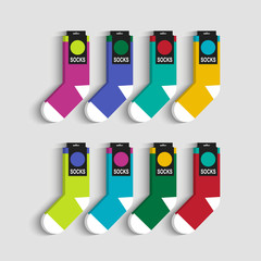 Set of colorful socks. - 117485467