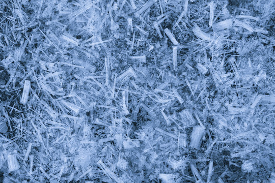 Blue winter frost background