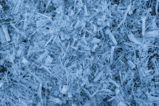 Blue winter frost background